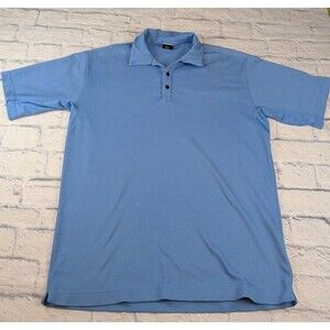 Nike Golf Fit Dry Short Sleeve Polo Shirt Sz L Blue